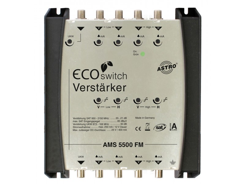 Produktabbildung AMS 5500 FM ECOswitch, Hochwertiger SAT-ZF Verstärker
